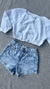 Short ZARA Denim Flowers Jean Talla 7
