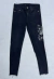 Pantalón ZARA Trafaluc Denim Black Flowers Talla 38 - comprar online