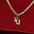 CORDÃO PIASTRINE 7 MM + PINGENTE PERSONALIZADO - BANHADO A OURO 18 K - TH Joalheria - Jóias Personalizadas