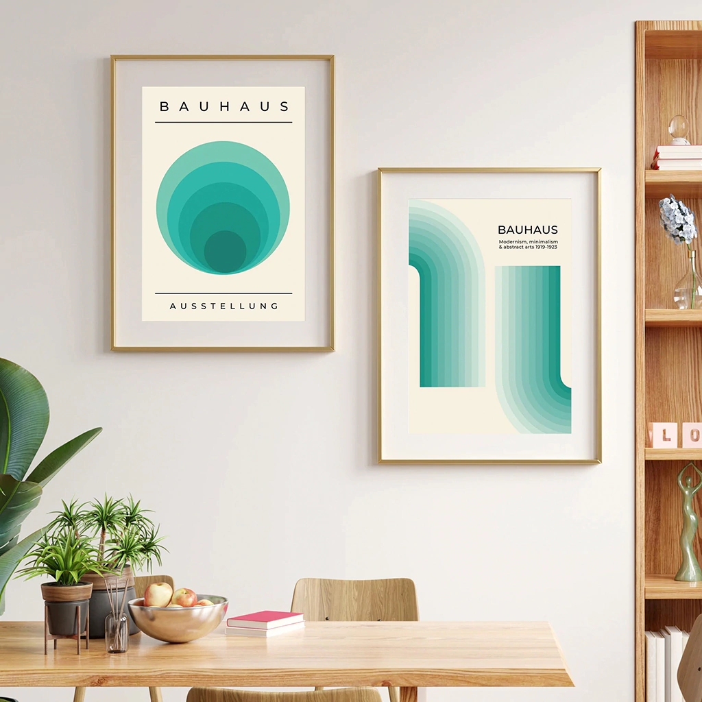Cuadro Bauhaus Verde