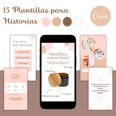 Pack 15 Historias editable - Beauty 01 - PLR - derechos de reventa