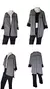 Kimono pied poule preto e branco Quintess Tam.G - Lalá Desapego- Outlet e Second hand