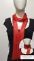 Cachecol vermelho com franjas - Lalá Desapego- Outlet e Second hand