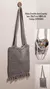 Bolsa Crochê cinza - Lalá Desapego- Outlet e Second hand