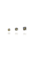 Trio de Zircônia Quadrada Lavanda Banhado em Ouro 18k (TR0028) - comprar online