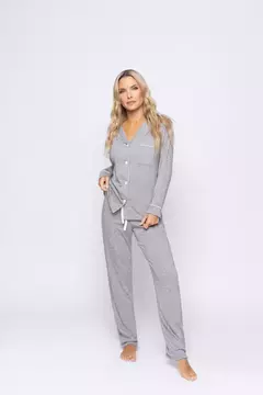PIJAMA camisero so pink SO COZY 11752 invierno mangas largas