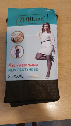 Panty lycra efecto piel con pie invierno - bragalenceria