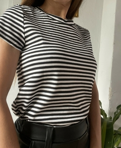 Remera Rayada- Algodon Ribb