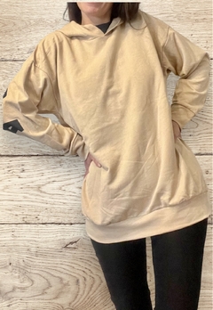 Buzo rustico oversize con capucha en internet