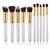 Imagem do kit de pincéis de maquiagem luxuosos, pó de base, blush, sombra e corretivo