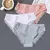 Finetoo 3 pçs/set calcinha de algodão feminino M-2XL roupa interior de cintura - loja online