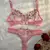 Conjunto Lingerie Erótica Feminina, Roupa Interior Extravagante de Renda, Borda na internet