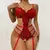 Conjunto de Lingerie Sexy feminino, bodysuits crotchless, Sling Patchwork, suti? - comprar online