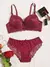 Lingerie Push Up transparente para mulheres, roupas florais, 2 peças, aro, A212 - comprar online