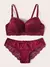 Lingerie Push Up transparente para mulheres, roupas florais, 2 peças, aro, A212 - comprar online