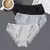 Finetoo 3 pçs/set calcinha de algodão feminino M-2XL roupa interior de cintura