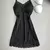 Vestido noturno sexy de seda feminino, mini vestido com retalhos de renda, cinta na internet