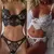 Conjunto de Lingerie Transparente Erótica Feminina, Sutiãs Sexy, Bodysuit, Mal