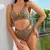 Seamless Sexy Leopard Bras Set para Mulheres, Push Up Bras, Hollow Out, Cintura na internet