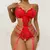 Conjunto de Lingerie Sexy feminino, bodysuits crotchless, Sling Patchwork, suti? - MegaMixSell