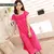 Imagem do Yinsilaibei-pijama sexy rosa feminino, seda gelo, vestido noturno de cetim, cami