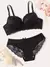 Lingerie Push Up transparente para mulheres, roupas florais, 2 peças, aro, A212 - comprar online