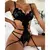 Conjunto de Lingerie Sexy feminino, bodysuits crotchless, Sling Patchwork, suti? - loja online