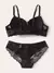 Lingerie Push Up transparente para mulheres, roupas florais, 2 peças, aro, A212 - comprar online