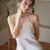Camisola de seda sólida com decote em o feminino, pijamas sexy, lingerie macia - comprar online