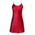Camisola de seda sólida com decote em o feminino, pijamas sexy, lingerie macia