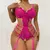 Conjunto de Lingerie Sexy feminino, bodysuits crotchless, Sling Patchwork, suti? - comprar online