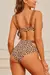 Imagem do Seamless Sexy Leopard Bras Set para Mulheres, Push Up Bras, Hollow Out, Cintura