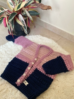 cardigan con florcitas