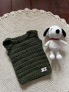 Chalequito verde musgo lana
