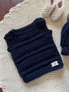 Chalequito azul escolar - comprar online