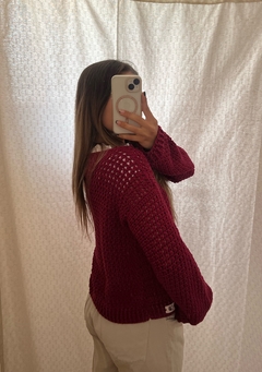 Sweater guinda - RINCÓN DE TEJIDO