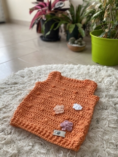 Chalequito naranja cn flores - comprar online