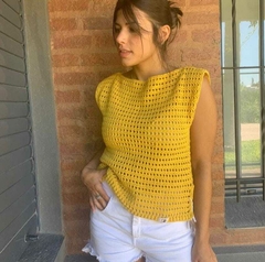Remera mangas cortas mostaza
