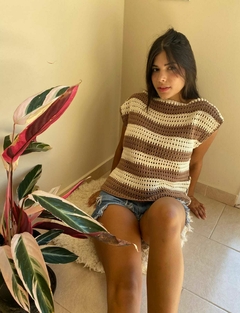 Remera mangas cortas combinada