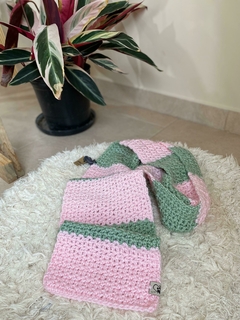 Bufanda rosa y verde malva en internet