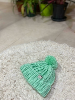 Gorrito bebé verde agua - comprar online