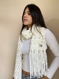 Bufanda blanco marfil - tienda online