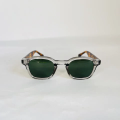 Óculos de Sol Vincex Moscou — Acetato Chapa Transparente | Hastes Tartaruga | Lente Verde - comprar online