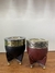 Mate Imperial cuero liso con patitas en alpaca y bronce