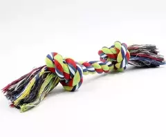 Soga Juguete Para Perros 2 Nudos Puro Algodón - 27 Cm SURTIDO