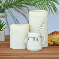 SET TARROS CON PICO VERTEDER + MATE PASTEL CADENITA con pico Verdedor