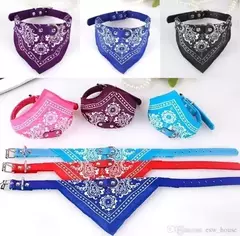 Collar Cuero Perro Chico/gato C Pañuelo 32cm