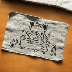 PAÑO DE TELA GRIS MULTIUSO 60 CM X 40 CM Animalitos