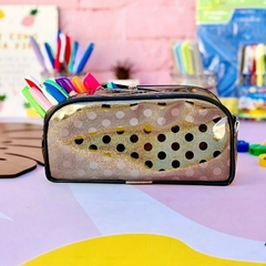 CARTUCHERA OVAL BRILLOSA CON CIERRE - comprar online