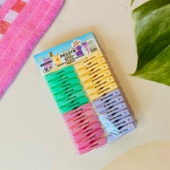 Set de 24 Broches de Ropa Plasticos de Colores
